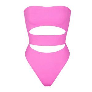 NEW Skims Strapless Cut Out Monokini in Taffy (M)
